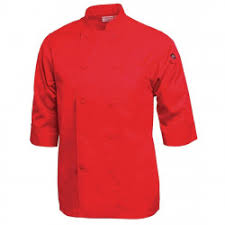 Veste chef Chef Works Manches 3/4 - Rouge
